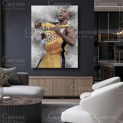 Kobe Bryant canvas art for sophisticated interiors