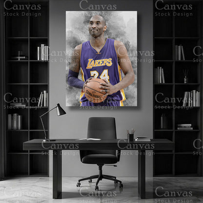Kobe Bryant NBA wall art on premium canvas