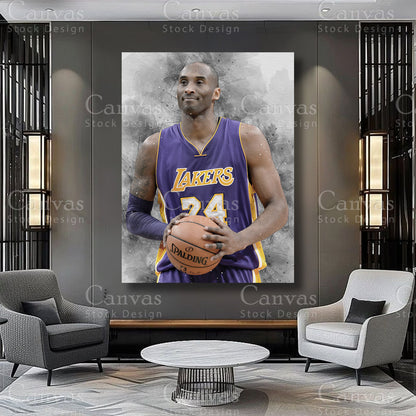 Kobe Bryant athlete canvas artwork