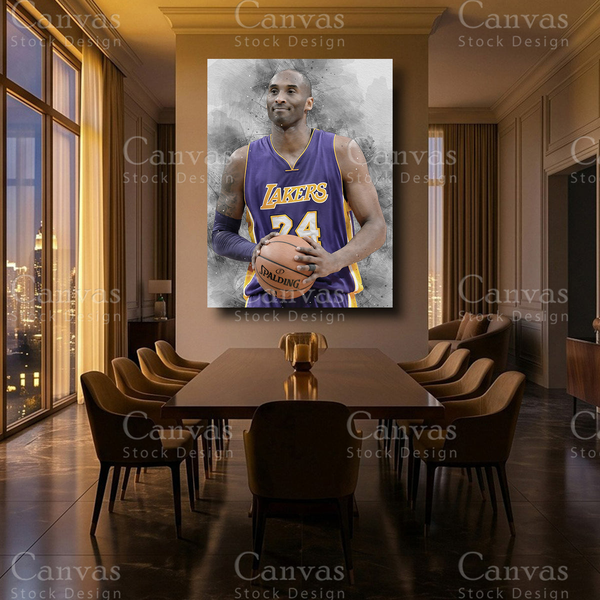 Kobe Bryant luxury NBA canvas art