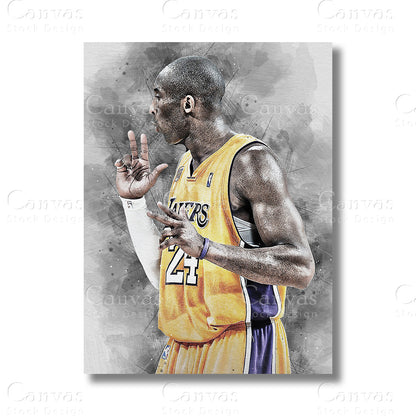 Kobe Bryant Legacy Basketball Canvas Wall Art