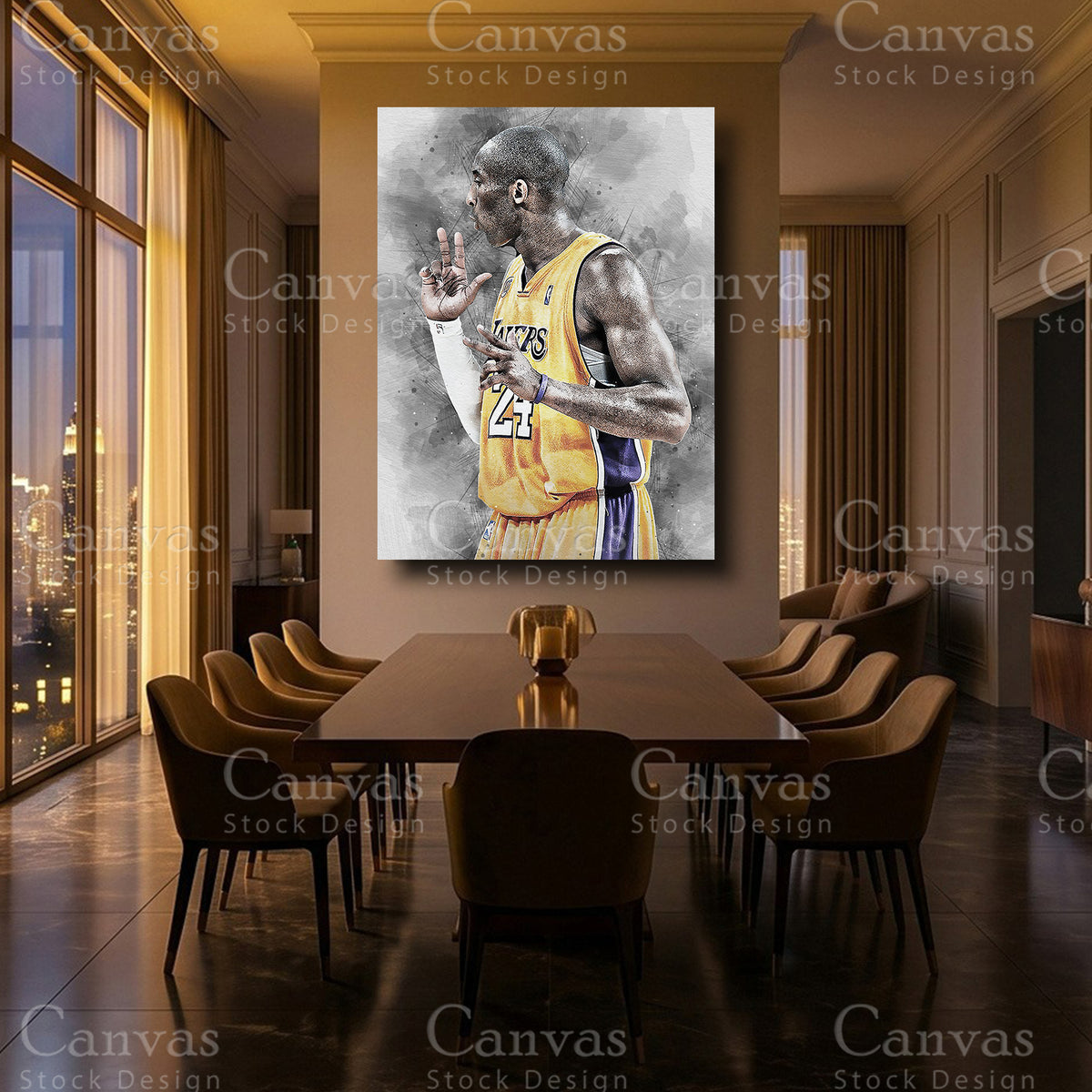 Kobe Bryant luxury NBA wall decor
