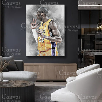 Kobe Bryant canvas artwork for refined interiors