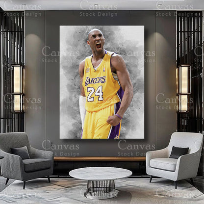 Kobe Bryant athlete artwork on premium canvas