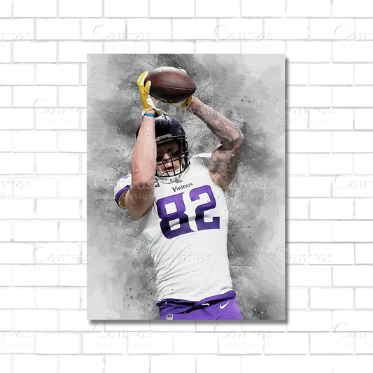 Kyle Rudolph Canvas Wall Art – NFL Tight End Poster