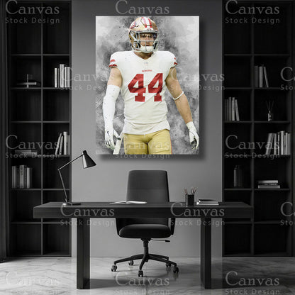 Kyle Juszczyk NFL-inspired canvas art