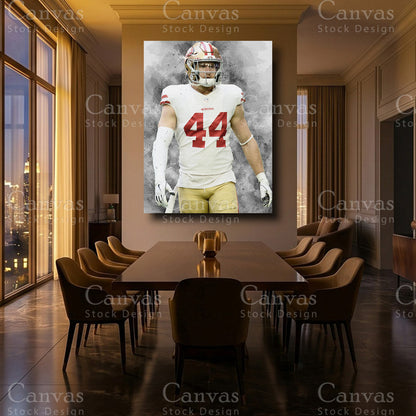 Kyle Juszczyk framed football artwork