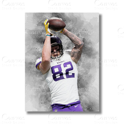 Kyle Rudolph canvas wall art