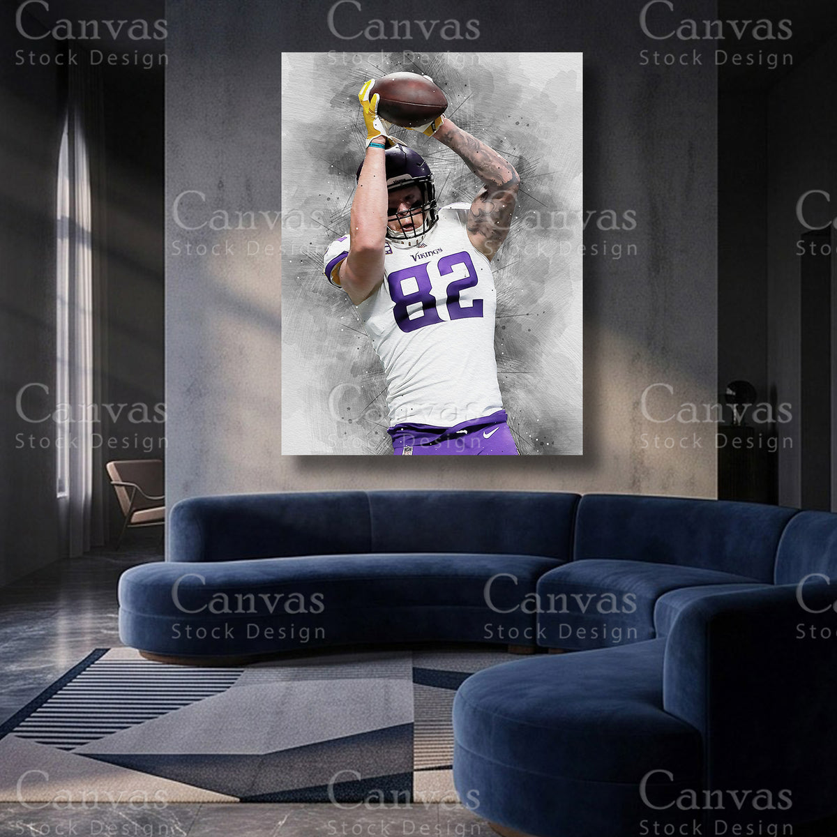 Kyle Rudolph football player artwork