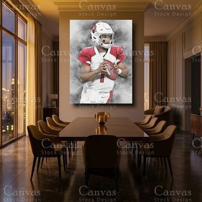 Kyler Murray framed football canvas