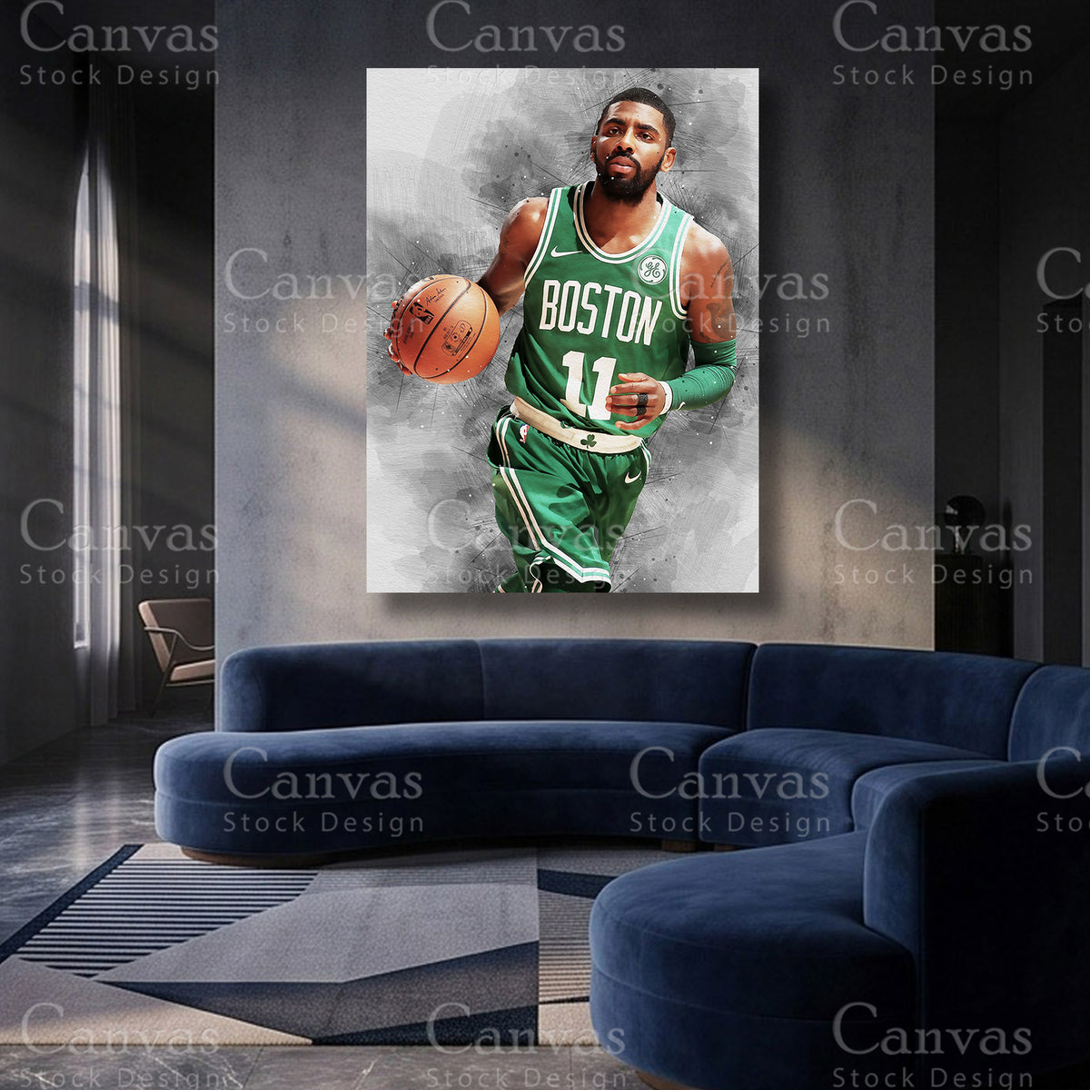Kyrie Irving NBA canvas artwork