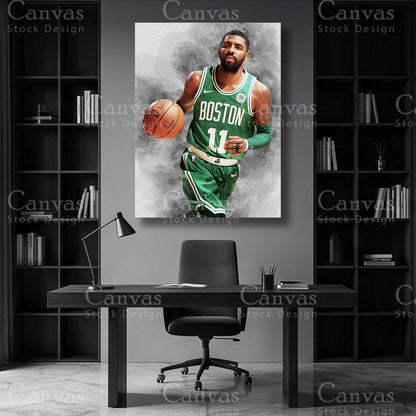 Kyrie Irving basketball wall art on premium canvas