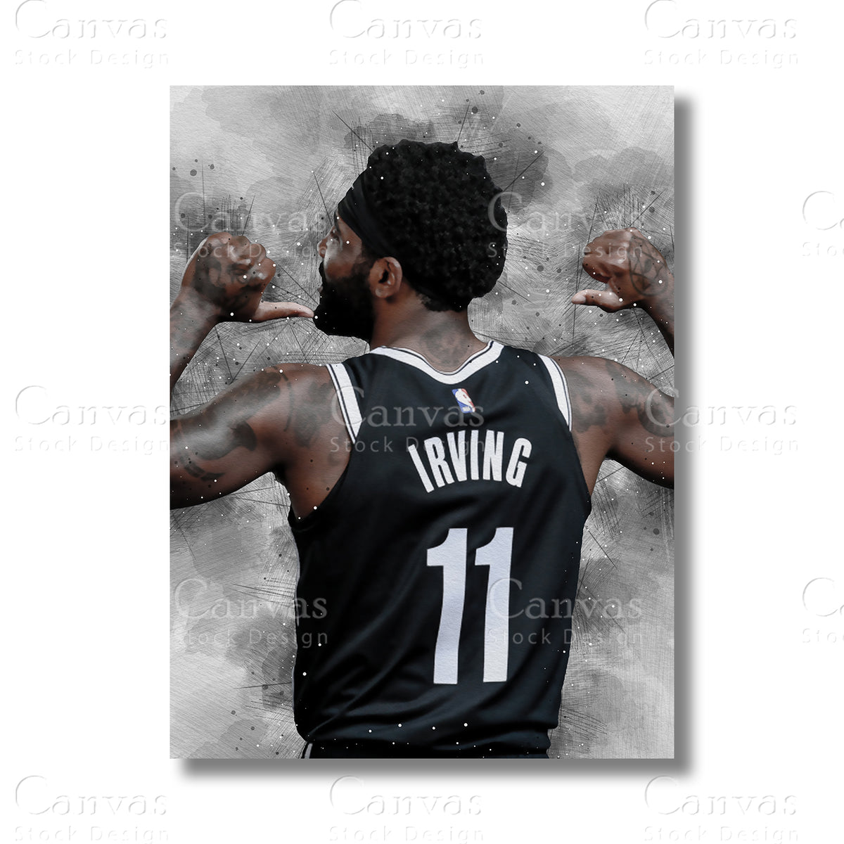 Kyrie Irving Dynamic Basketball Canvas Wall Art