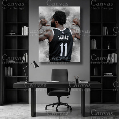 Kyrie Irving NBA wall art on premium canvas