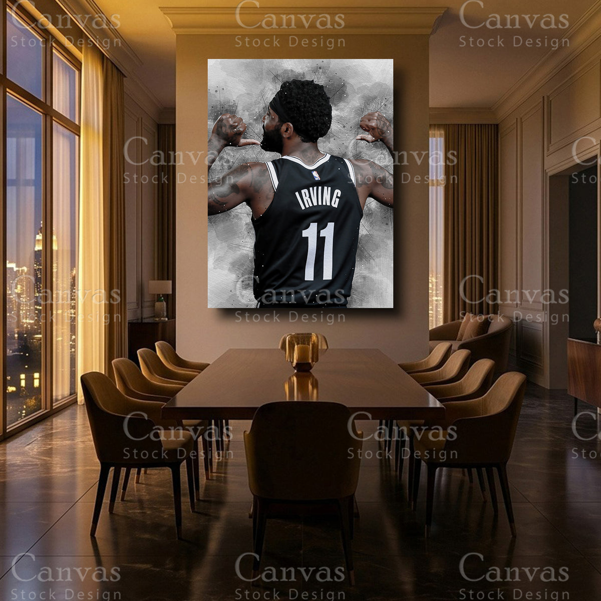 Kyrie Irving luxury NBA canvas art