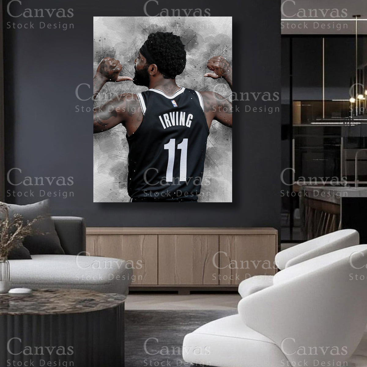 Kyrie Irving canvas artwork for refined interiors