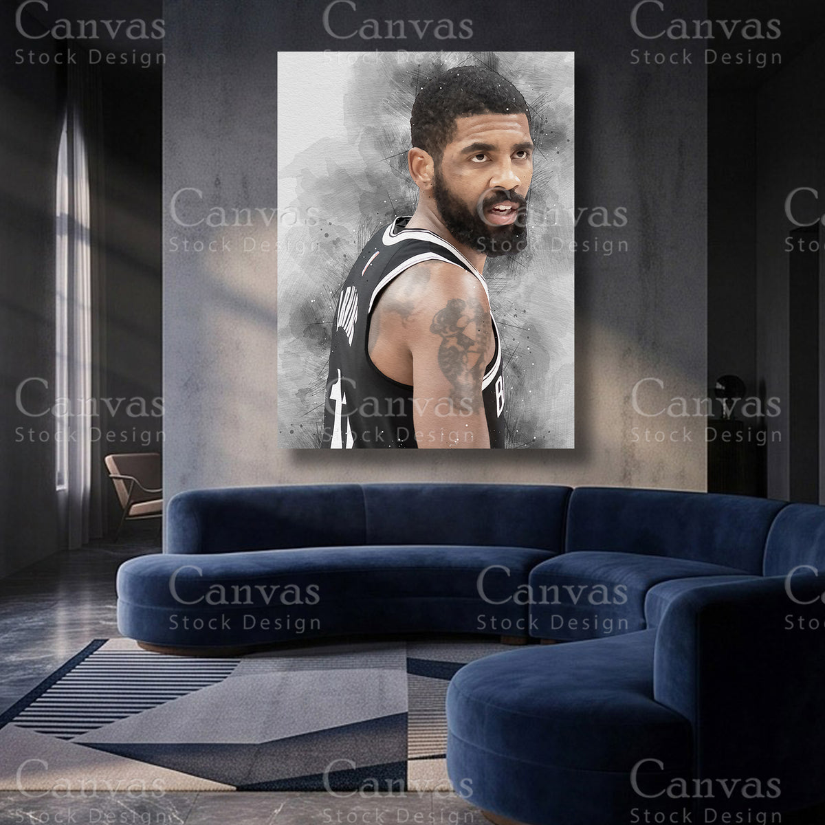 Kyrie Irving NBA canvas artwork