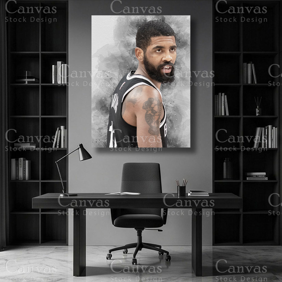 Kyrie Irving basketball wall art on premium canvas