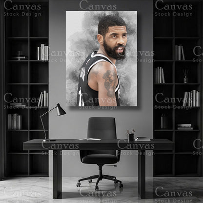 Kyrie Irving basketball wall art on premium canvas