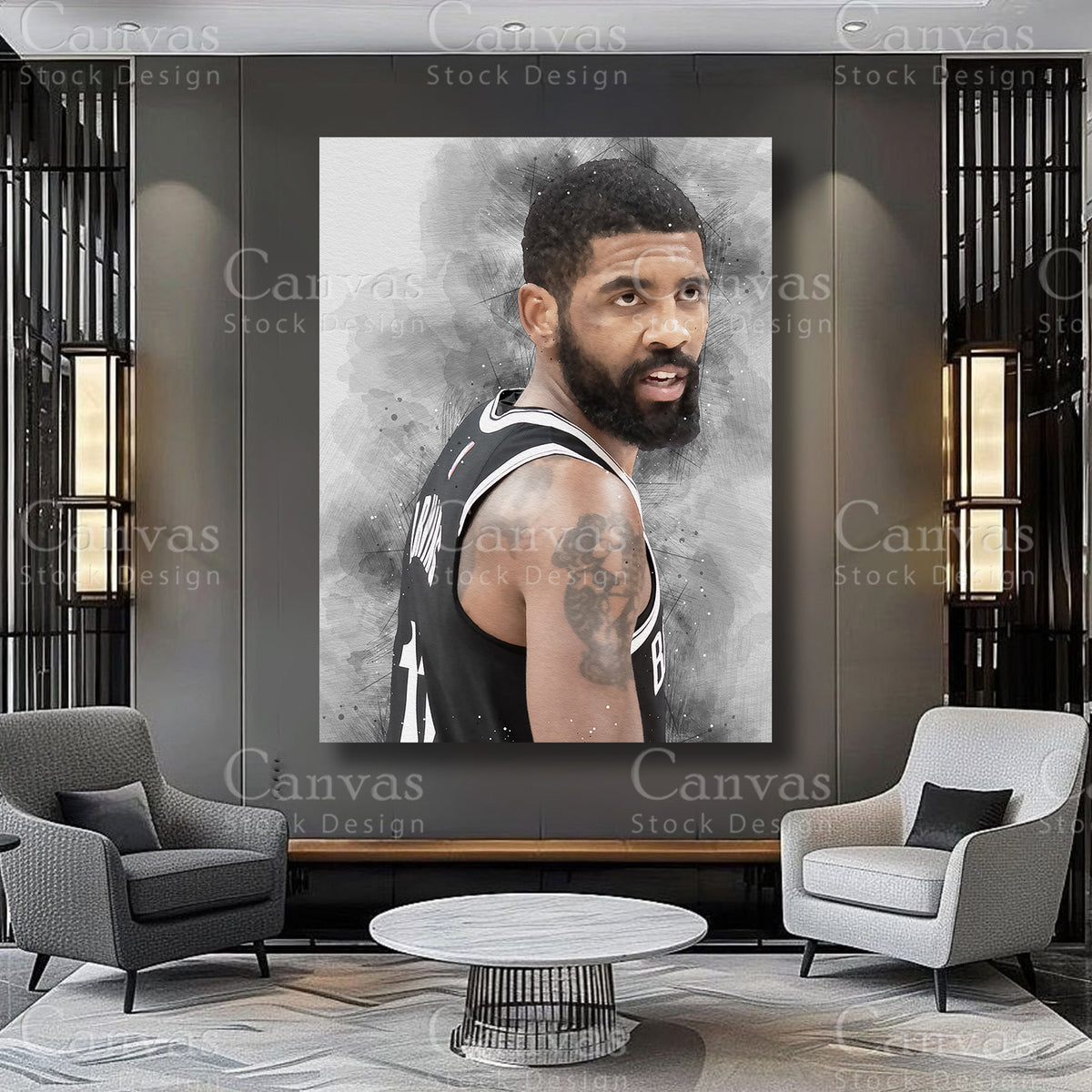Kyrie Irving athlete canvas wall artwork
