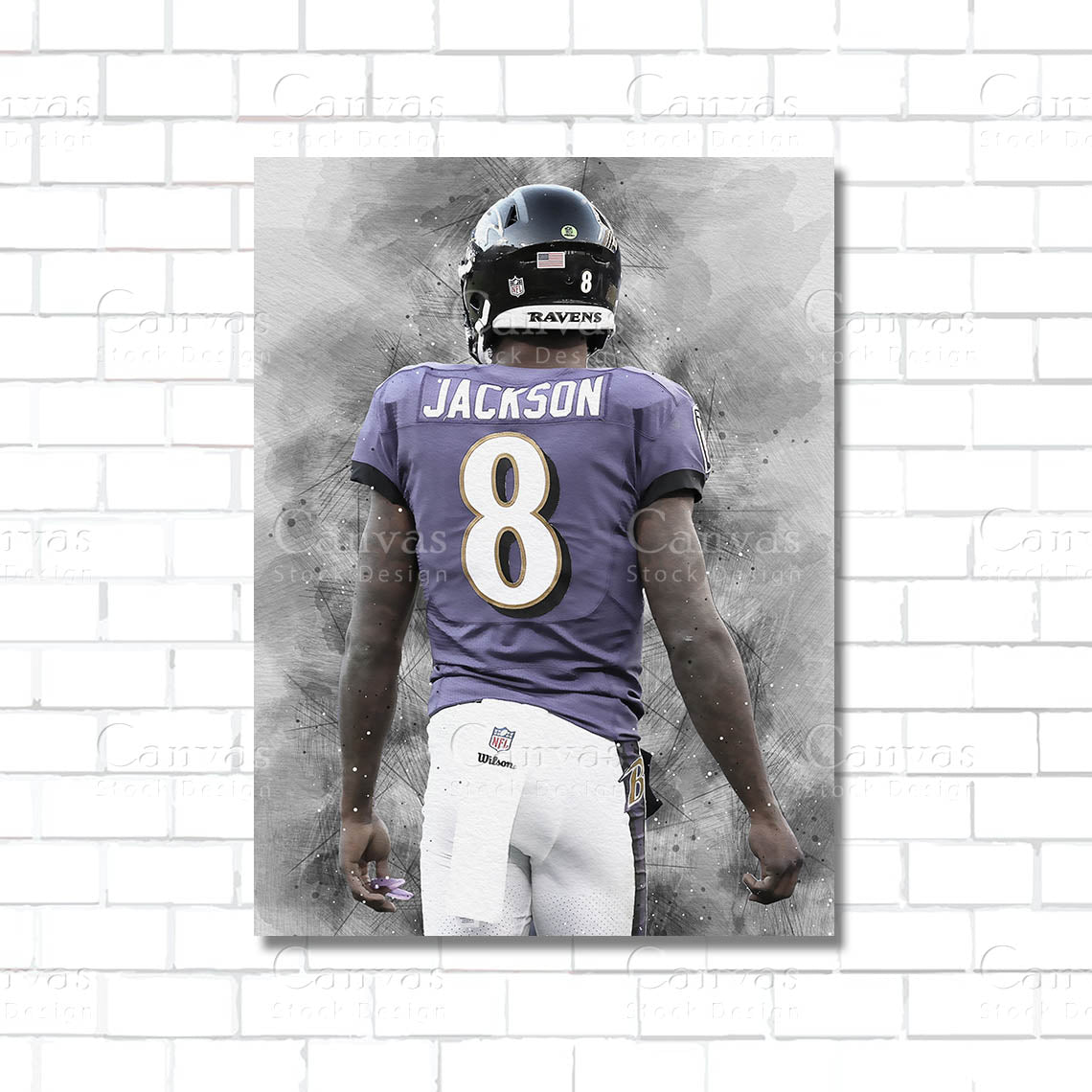 Lamar Jackson Canvas Wall Art – Baltimore Ravens Superstar