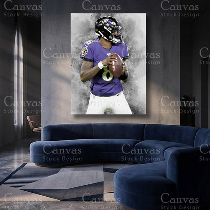 Lamar Jackson quarterback artwork