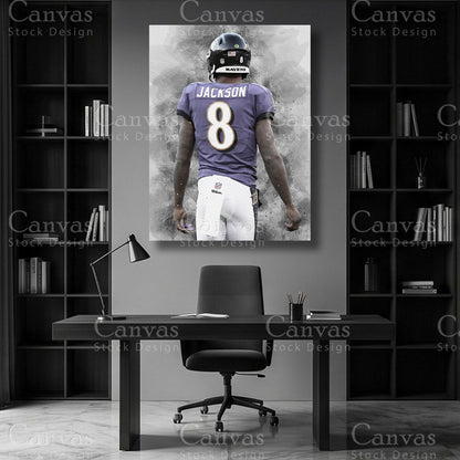 Lamar Jackson quarterback sports artwork