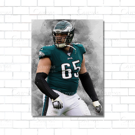 Lane Johnson Canvas Wall Art – NFL Offensive Tackle Poster