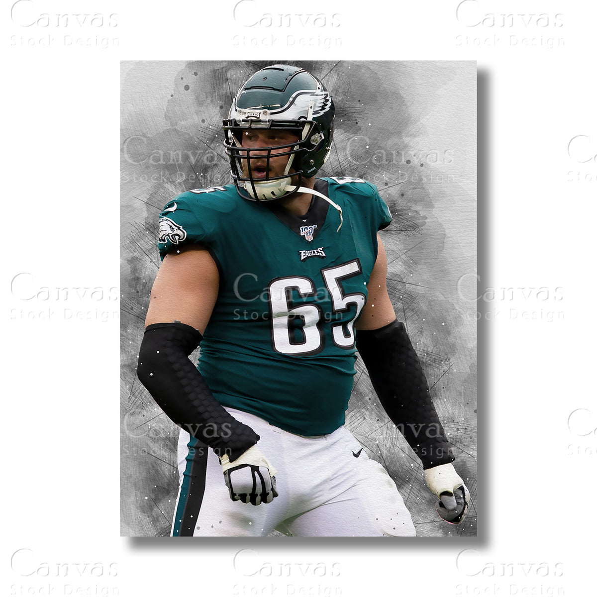 Lane Johnson canvas wall art