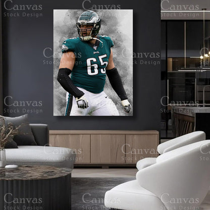 Lane Johnson football-themed wall art