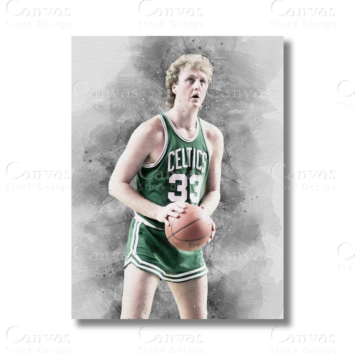 Larry Bird Legendary Basketball Canvas Wall Art