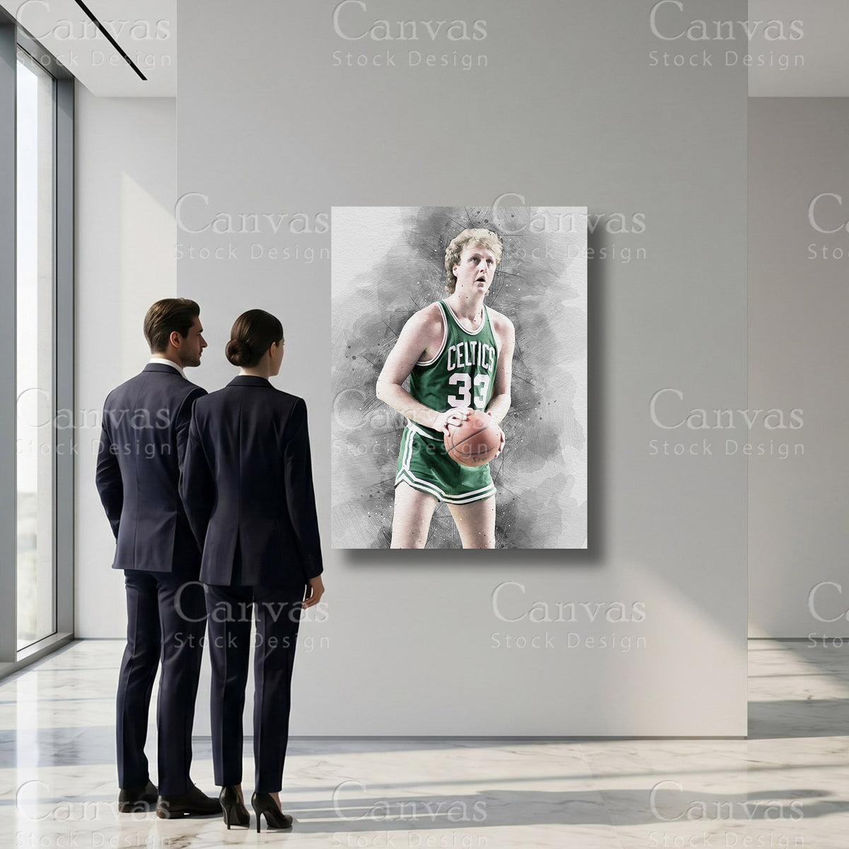 Larry Bird professional basketball sports canvas