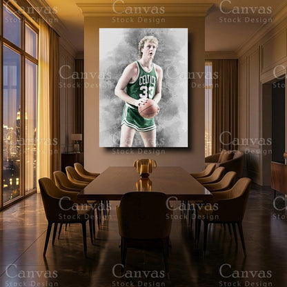 Larry Bird luxury NBA wall decor