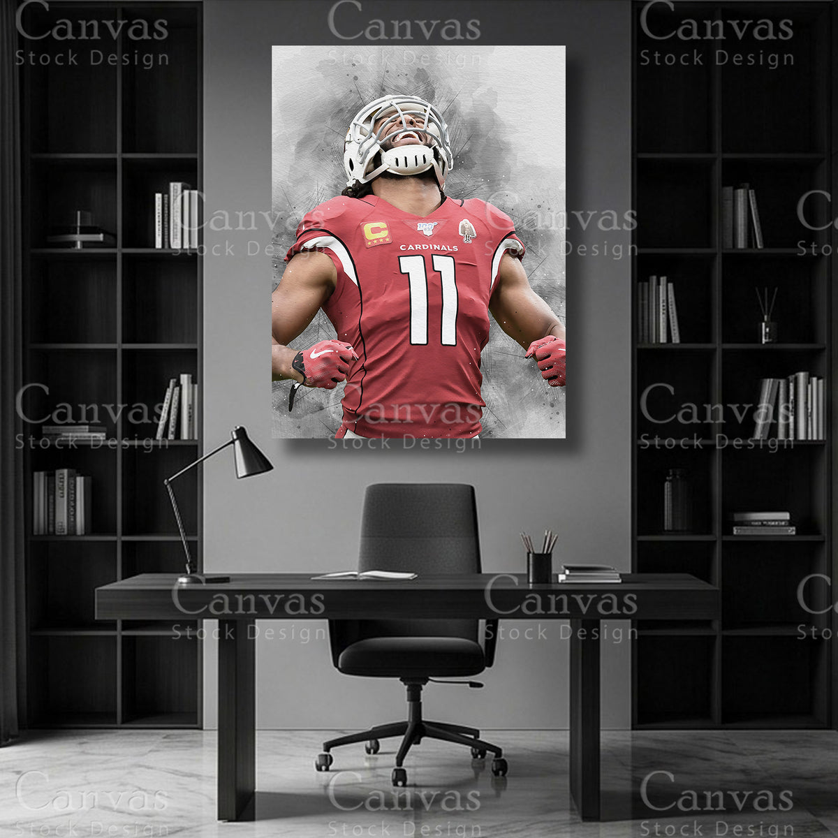 Larry Fitzgerald NFL-inspired canvas art