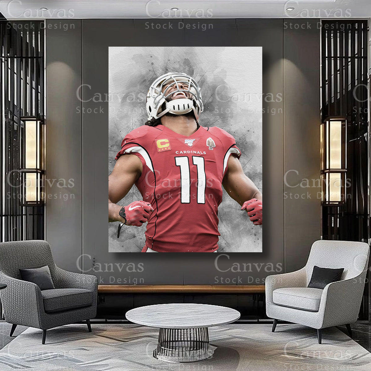 Larry Fitzgerald wide receiver wall decor