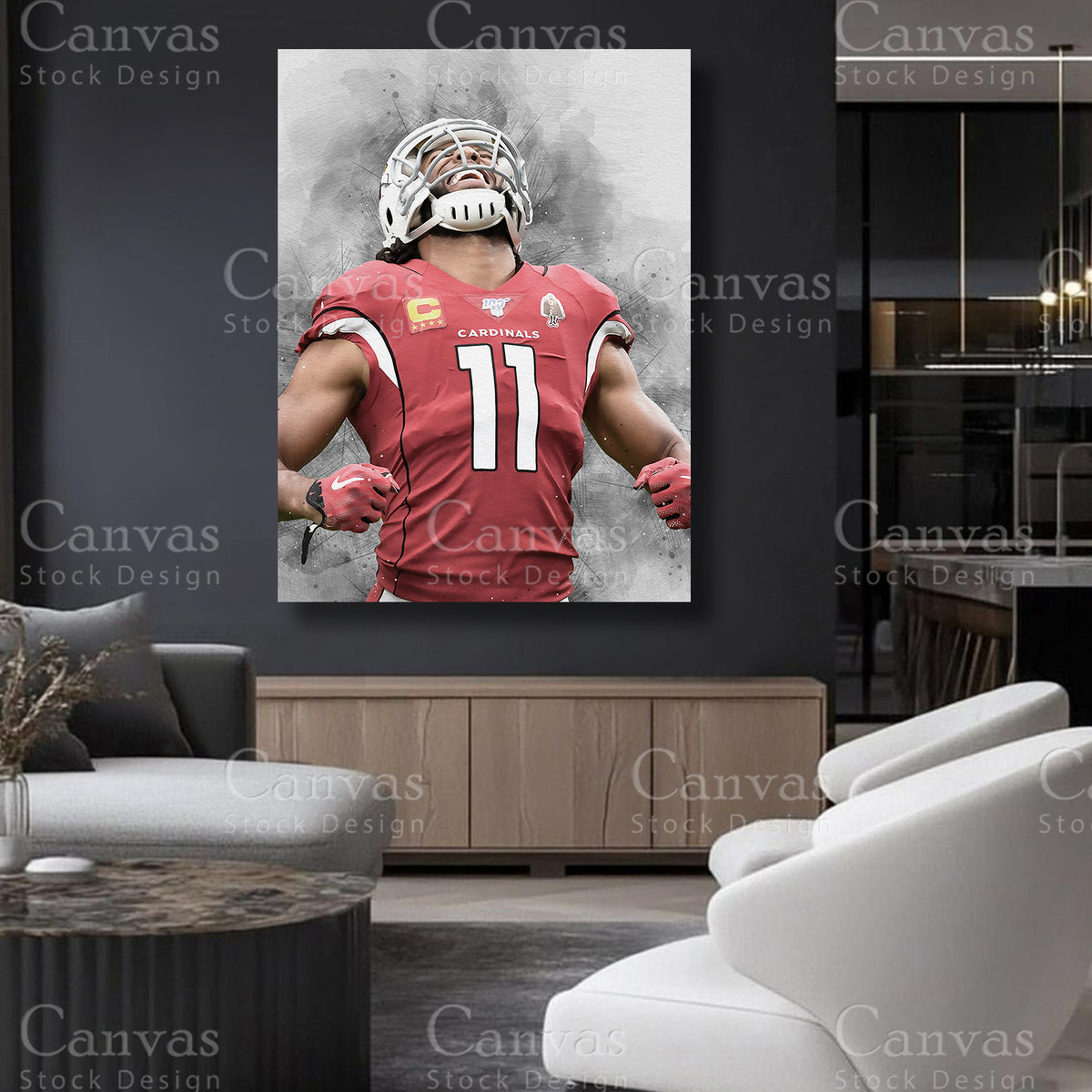 Larry Fitzgerald football legacy wall art