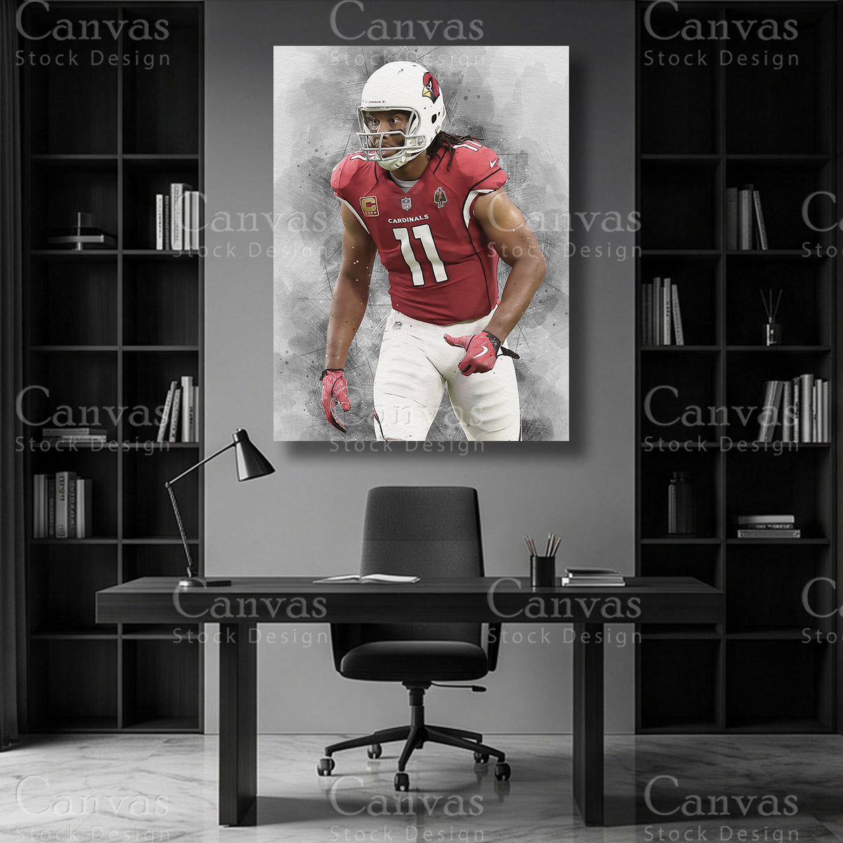 Larry Fitzgerald NFL-inspired canvas wall decor