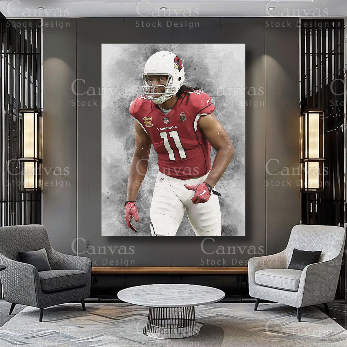 Larry Fitzgerald wide receiver sports artwork