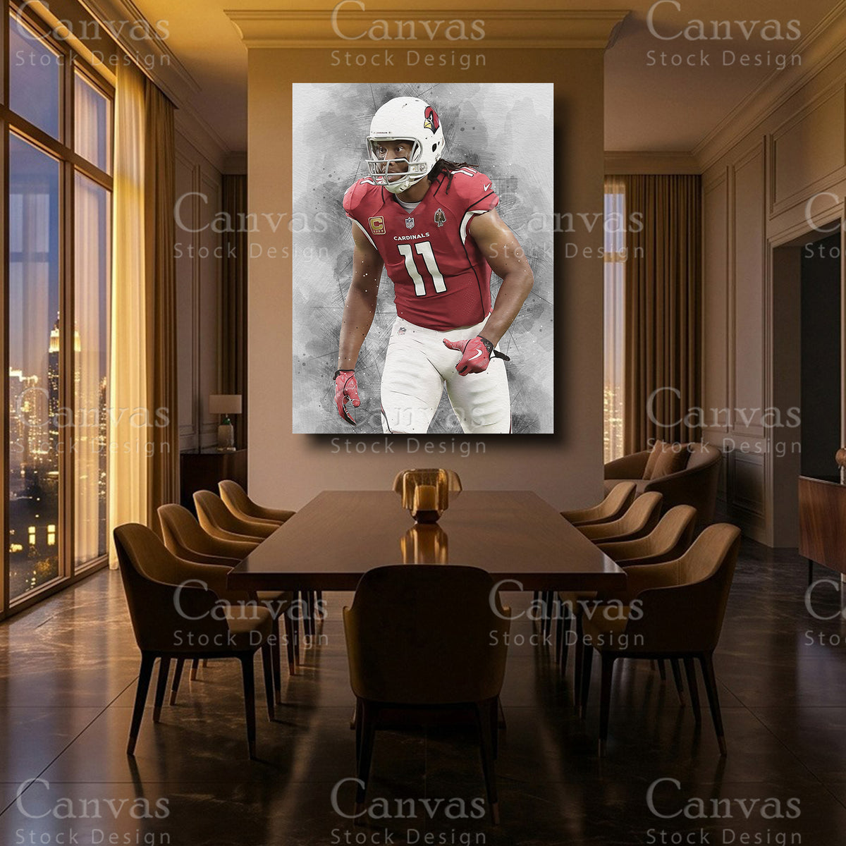 Larry Fitzgerald framed canvas wall art