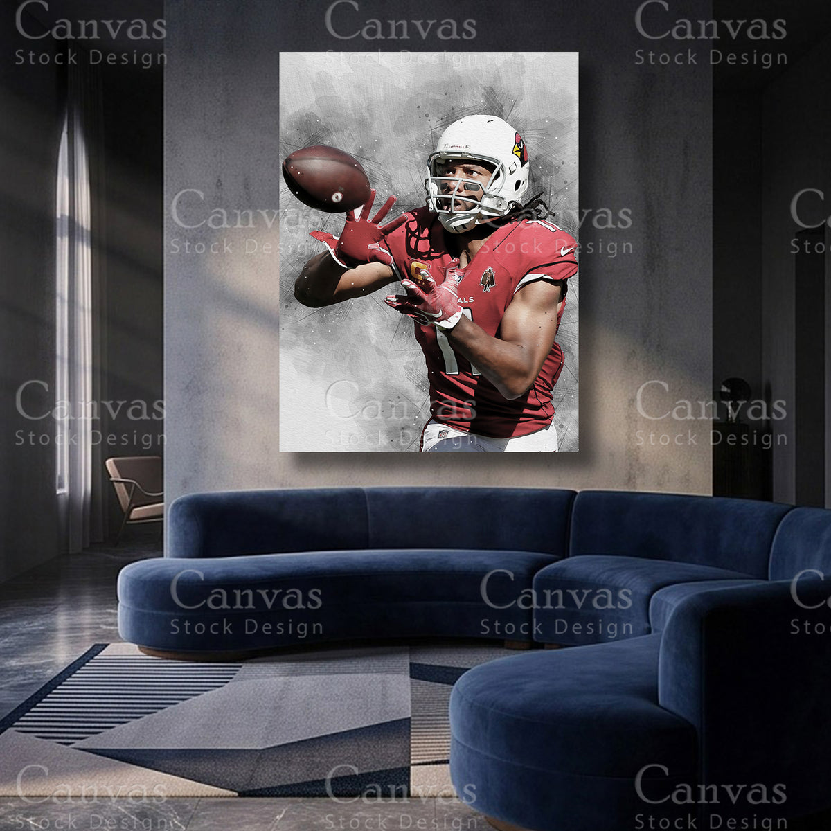 Larry Fitzgerald football canvas artwork