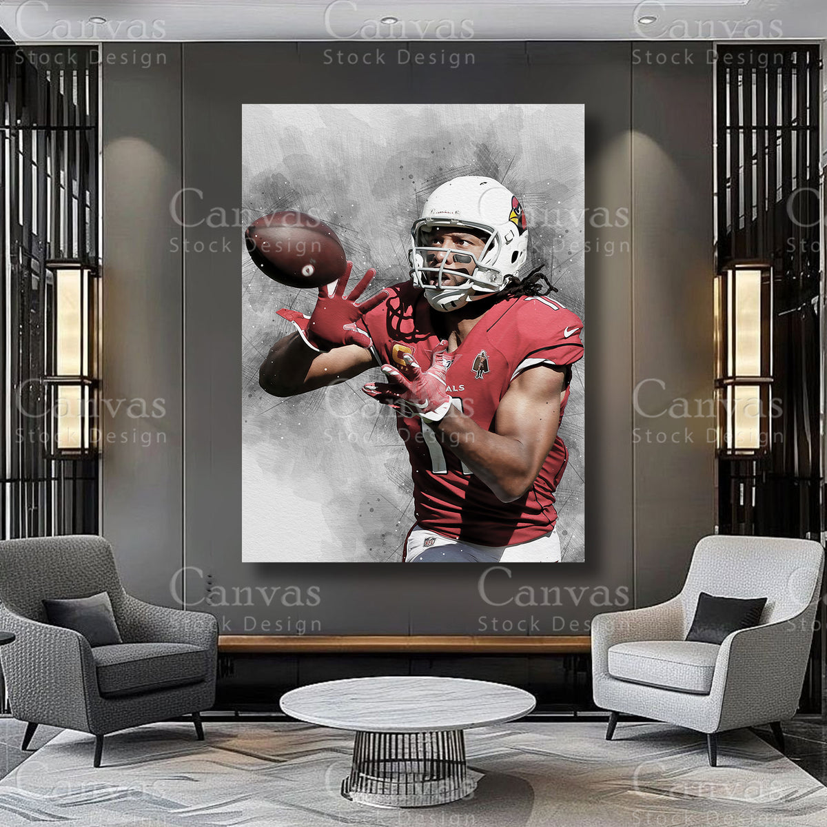 Larry Fitzgerald NFL player canvas