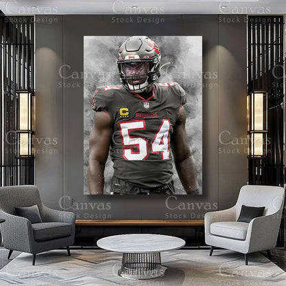 Lavonte David defensive football wall decor
