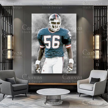 Lawrence Taylor defensive football wall decor