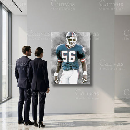 Lawrence Taylor linebacker canvas artwork