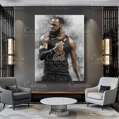 LeBron James athlete artwork for sophisticated interiors