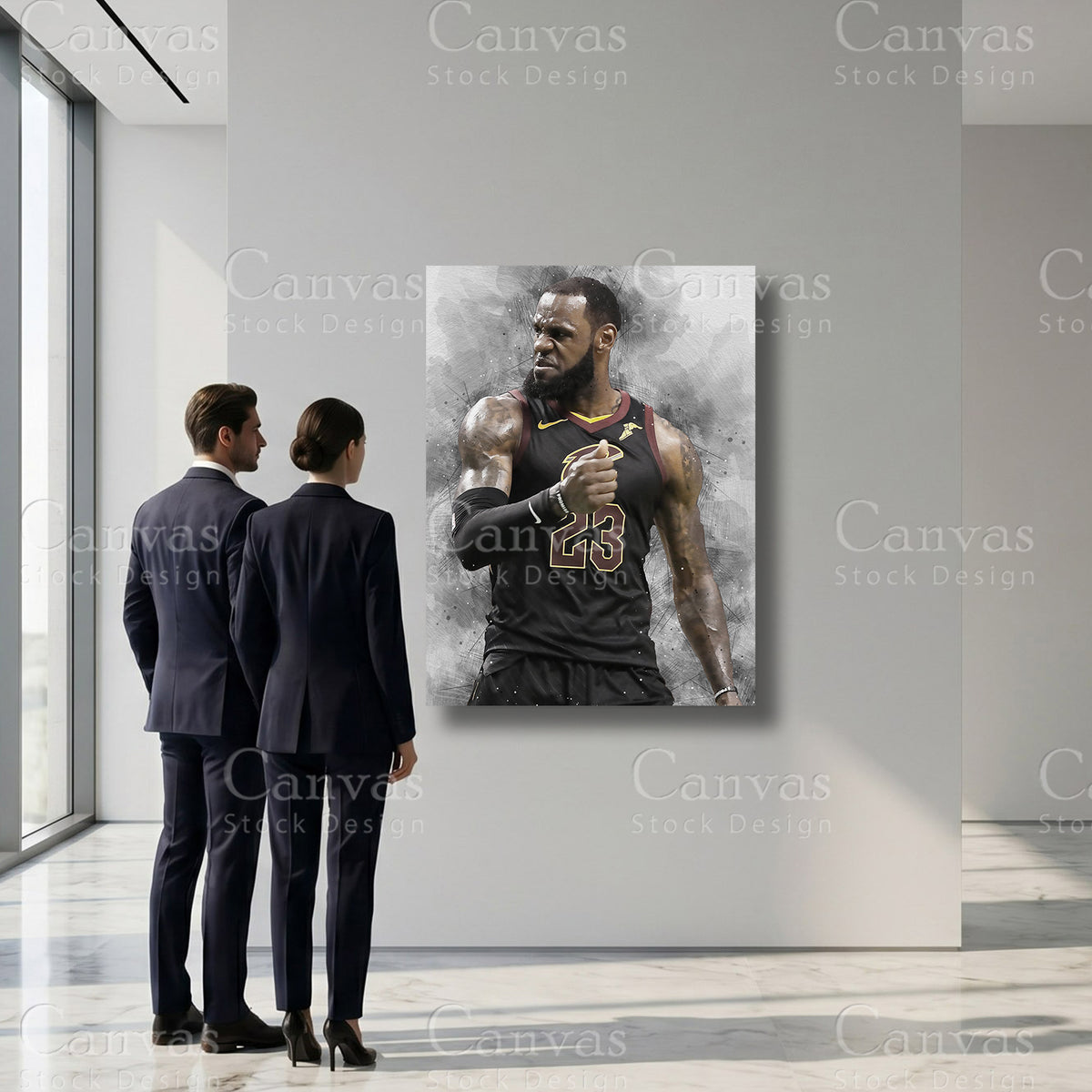 LeBron James professional basketball sports canvas