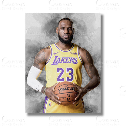LeBron James Iconic NBA Canvas Wall Art