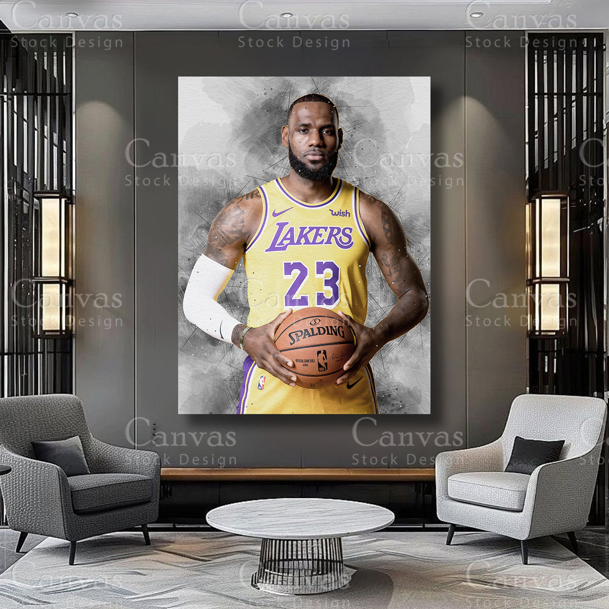 LeBron James athlete artwork for sophisticated interiors