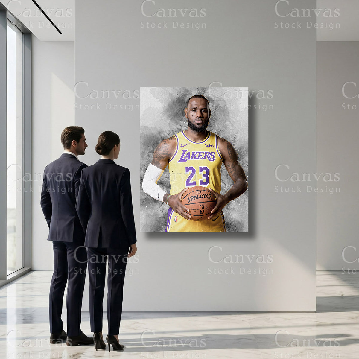 LeBron James professional basketball sports canvas