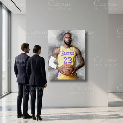 LeBron James professional basketball sports canvas